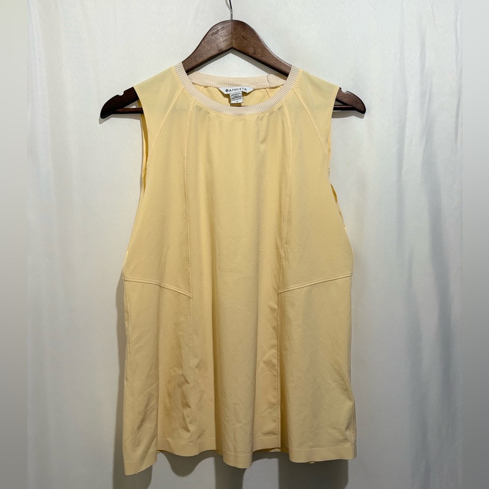 Athleta Lightweight Running Tank Top Yellow Sleeveless Athletic Small